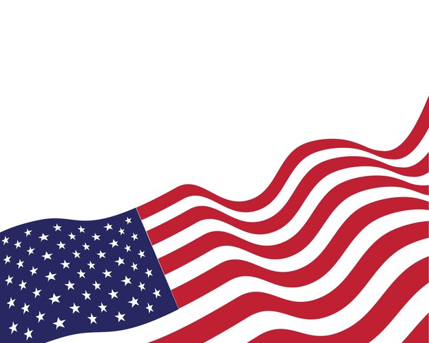 Vector flag american vector icon illustration