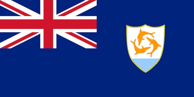 Vector flag of anguilla vector illustration