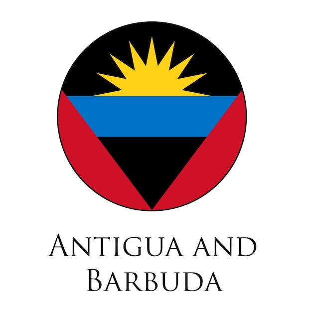 Vector flag of antigua and barbuda