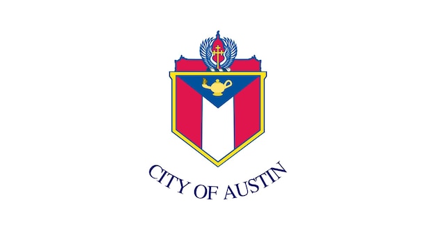 Bandiera dell'immagine vettoriale della città di austin