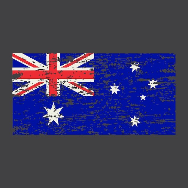 Flag of australia brush stroke background