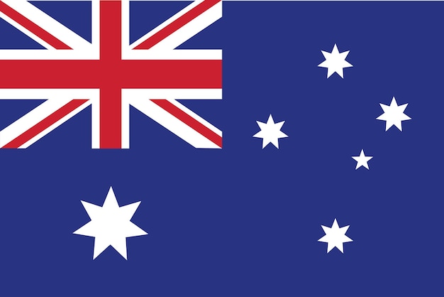 Flag of Australia country banner vector illustration