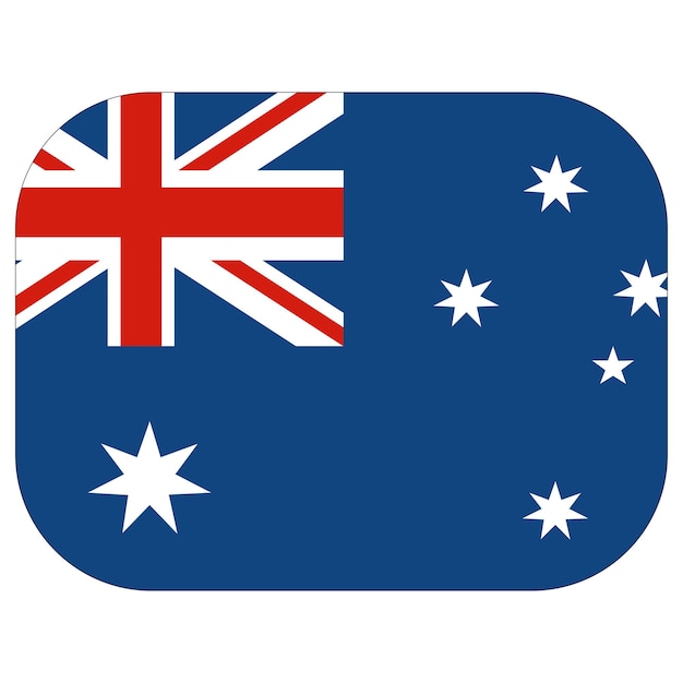 Vector flag of australia in design shape