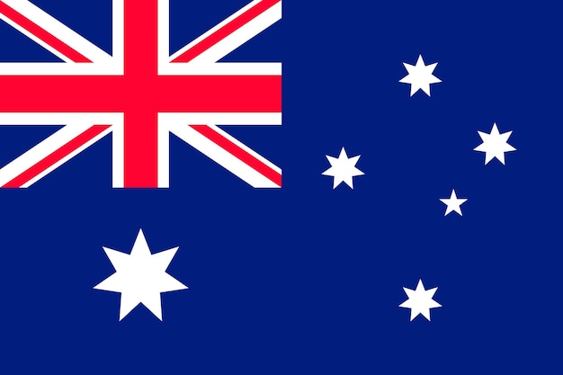 Vector flag australia flat style the icon of national symbol commonwealth sign in flat style on the entire page as vector illustration