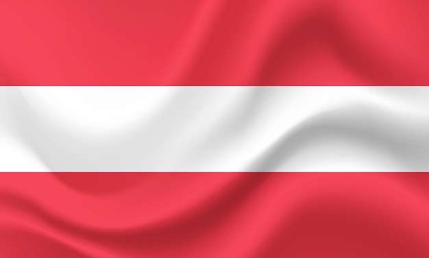 The flag of austria is red and white.