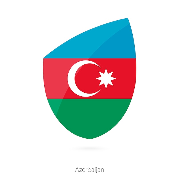 Bandiera dell'azerbaigian nello stile dell'icona del rugby