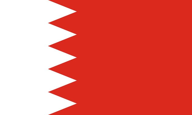 flag of bahrain flag nation vektor illustration
