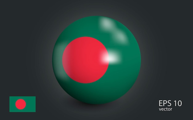 Vettore bandiera del bangladesh