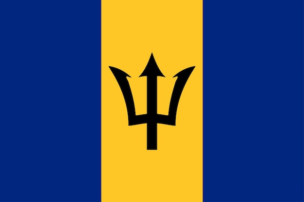 Vector flag of barbados