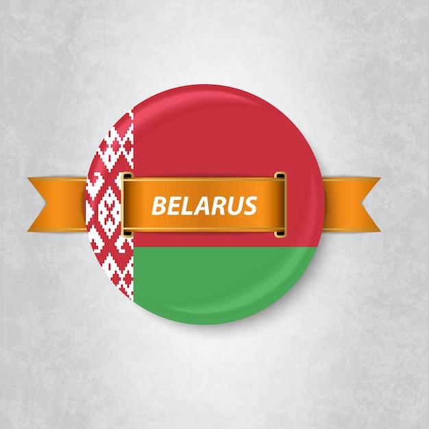 Flag of Belarus in a circle