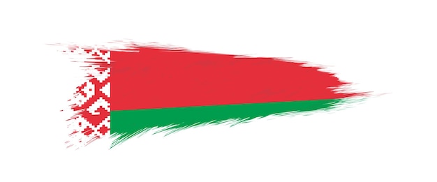 Flag of Belarus in grunge brush stroke