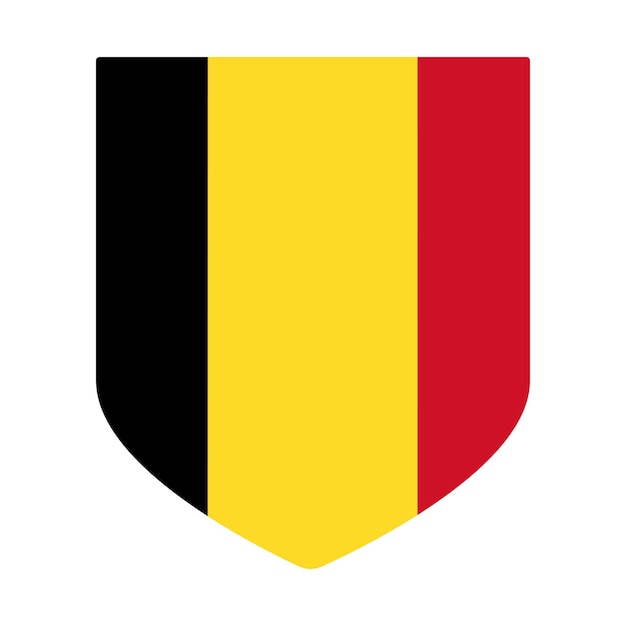 Vector flag of belgium in design shape