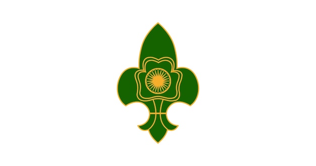 Флаг скаутов и гидов Бхарата (BSG) векторное изображение