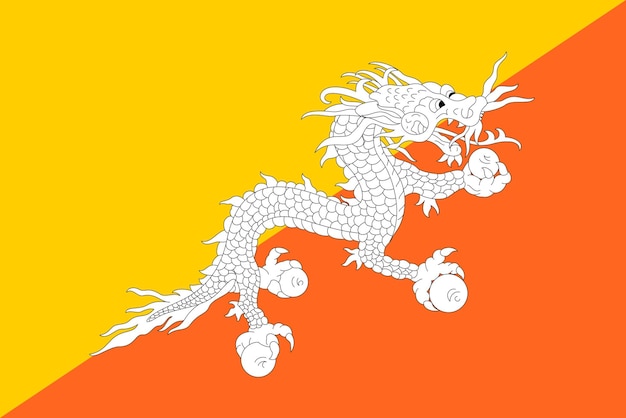 부탄 국기 국가의 국기