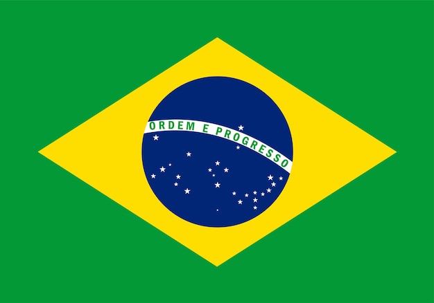 Flag of Brazil. Vector illustration