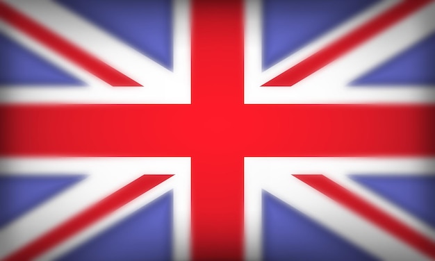 Flag of british 3d realistic