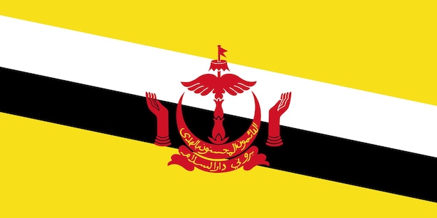 Flag of brunei vector illustration