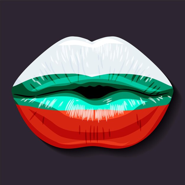 Vector flag of bulgaria