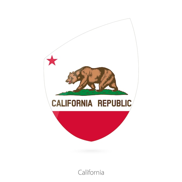 Flag of California. Vector Illustration.