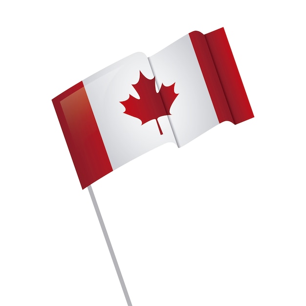 Flag of Canada patriotic in stick