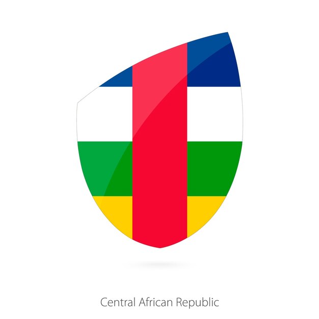 Vector flag of central african republic in the style of rugby icon