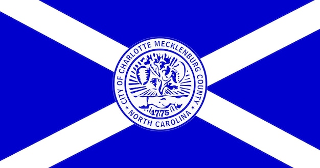 Flag of Charlotte city vector image