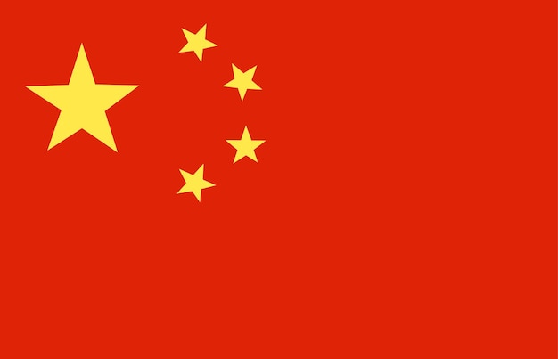 Flag of China. Vector illustration