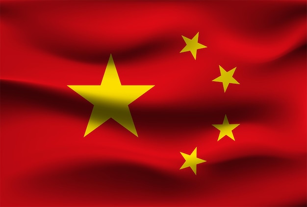 Flag of chinese, vector illustration