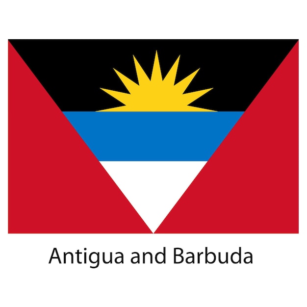 Flag of the country antigua and barbuda vector illustration