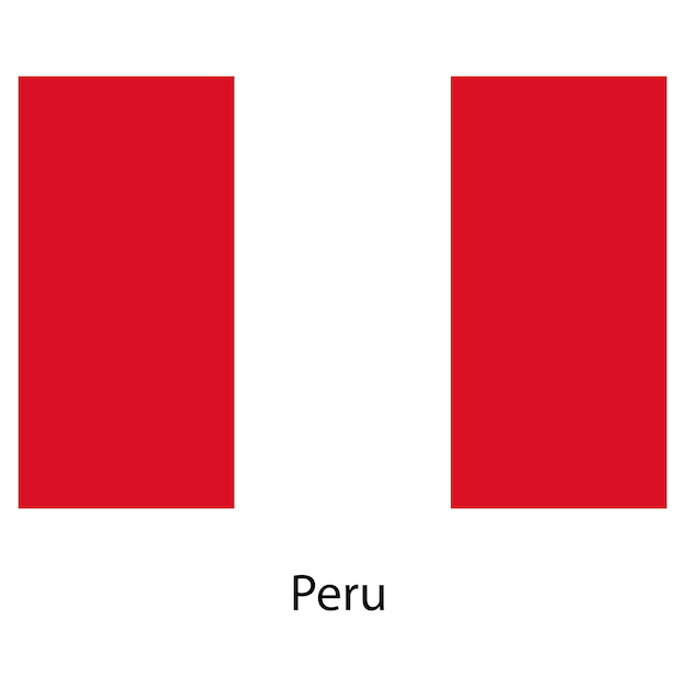 Flag of the country peru vector illustration