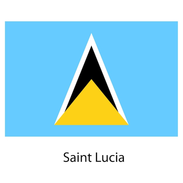 Flag of the country saint lucia vector illustration