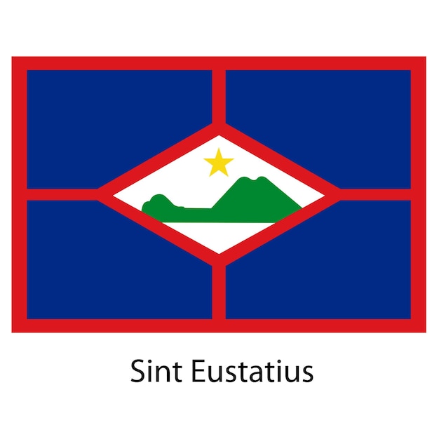 Flag of the country sint eustatius Vector illustration