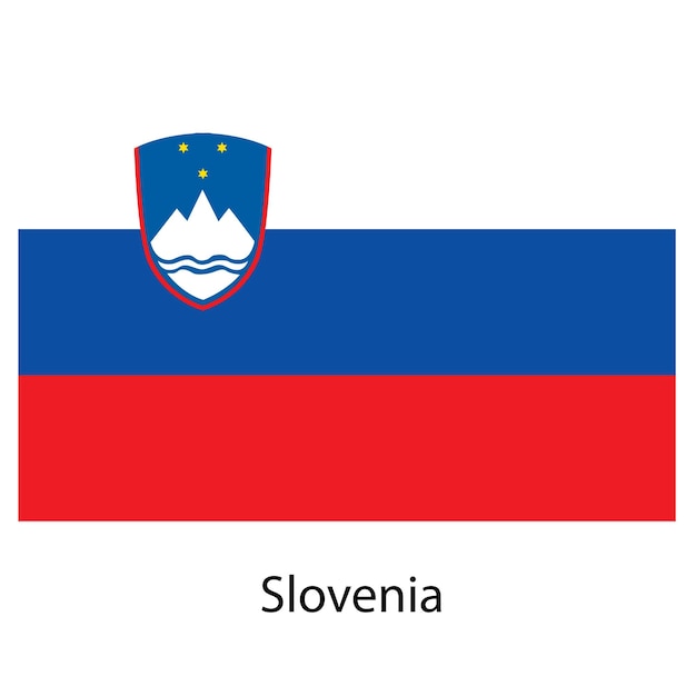 Flag of the country slovenia vector illustration