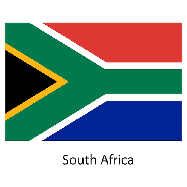 Premium Vector Flag of the country south africa Vector illustration