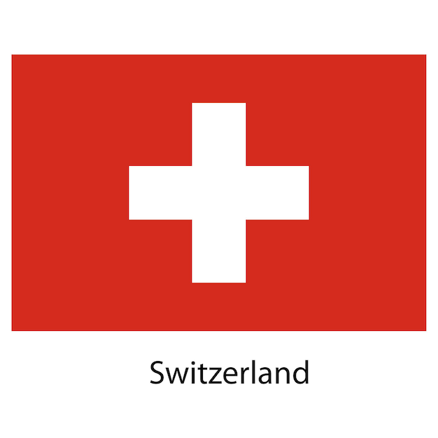 Vector flag of the country switzerland vector illustration