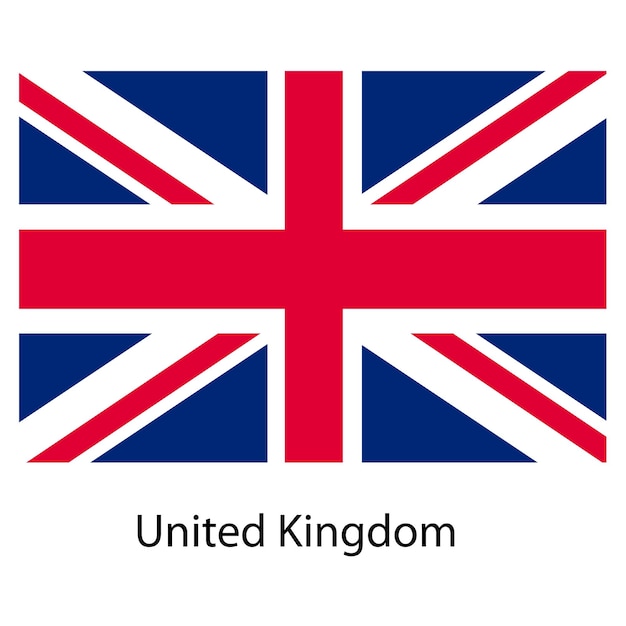 Flag of the country united kingdom Vector illustration