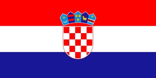 flag of croatia flag nation vektor illustration