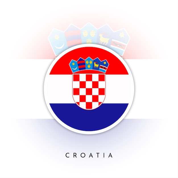 Flag of croatia template design