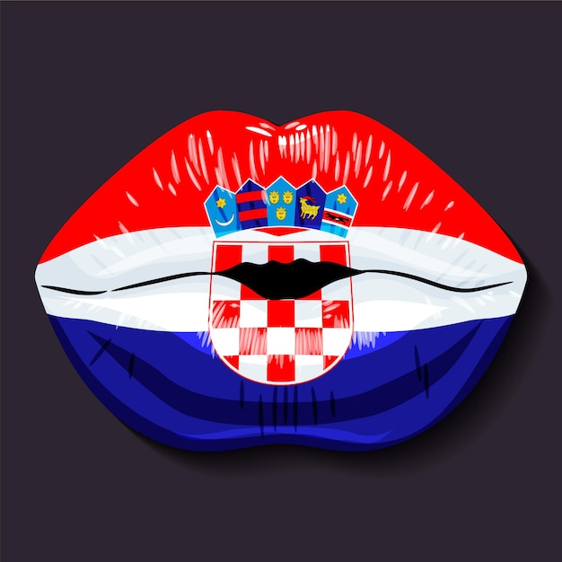 Vector flag of croatia