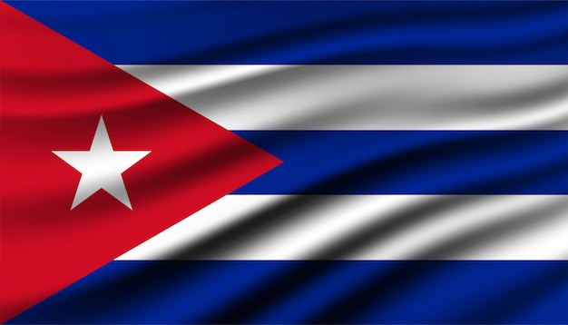 キューバの背景の旗。