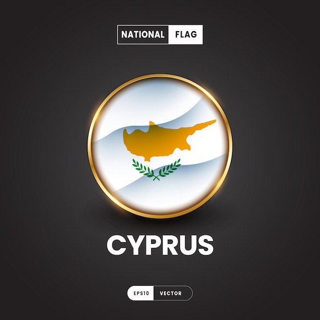 Flag of Cyprus vector illustration Asia Flag 3D EPS10