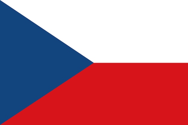 Vector flag czech republic central europe