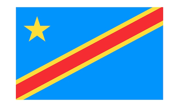 Vector a flag of democratic republic of the congo