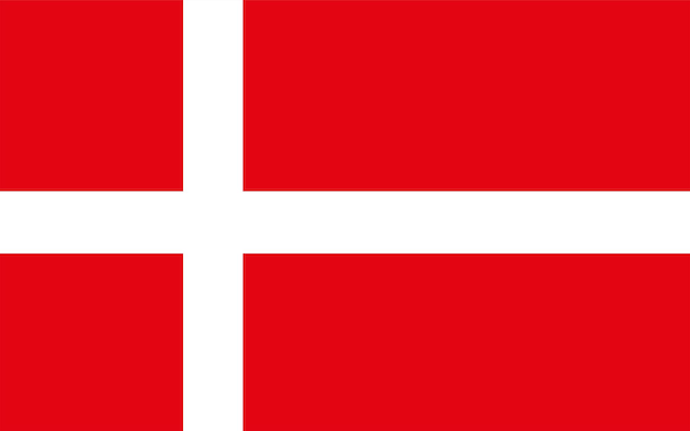 Vector flag of denmark great scandinavian country