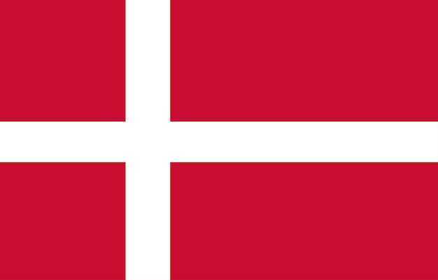 Flag of denmark. vector illustration