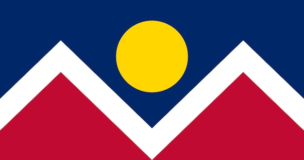 Flag of denver city vector image