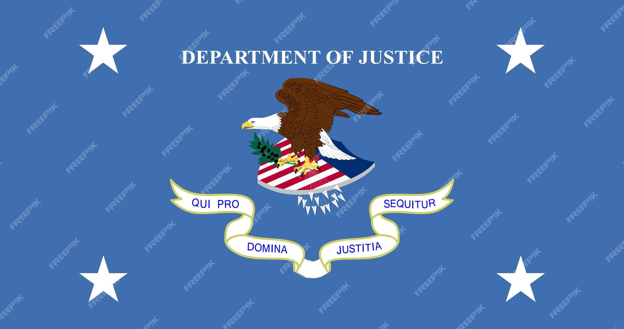Premium Vector Flag of the department of justice united states vector