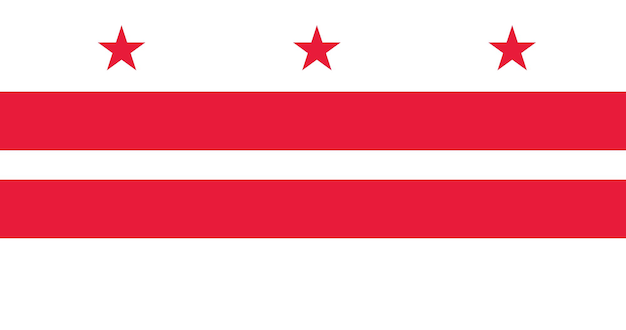 Flag of District of Columbia vector image