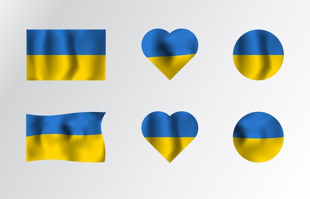 Flag element design suitable for ukraine and russia conflict