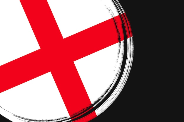 Vector flag of england banner with grunge brush